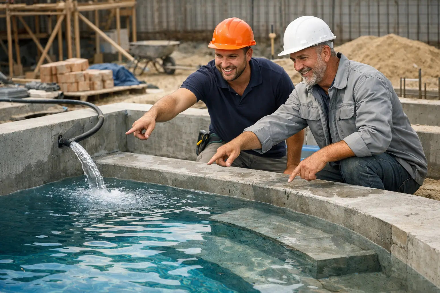 Обсуждение этапа строительства бетонного бассейна